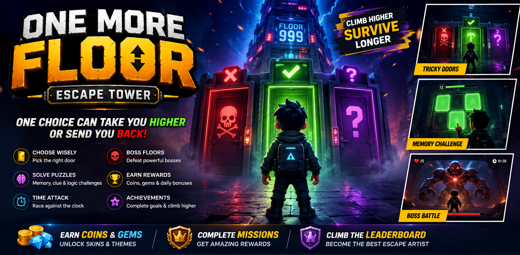 One More Floor: Escape Tower — Feature Graphic