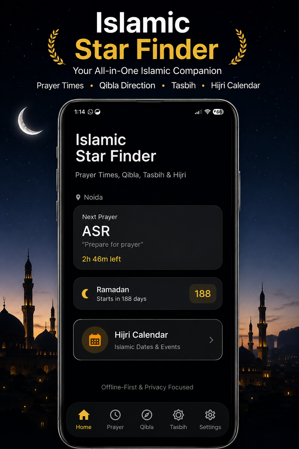 Home Screen — Prayer Times