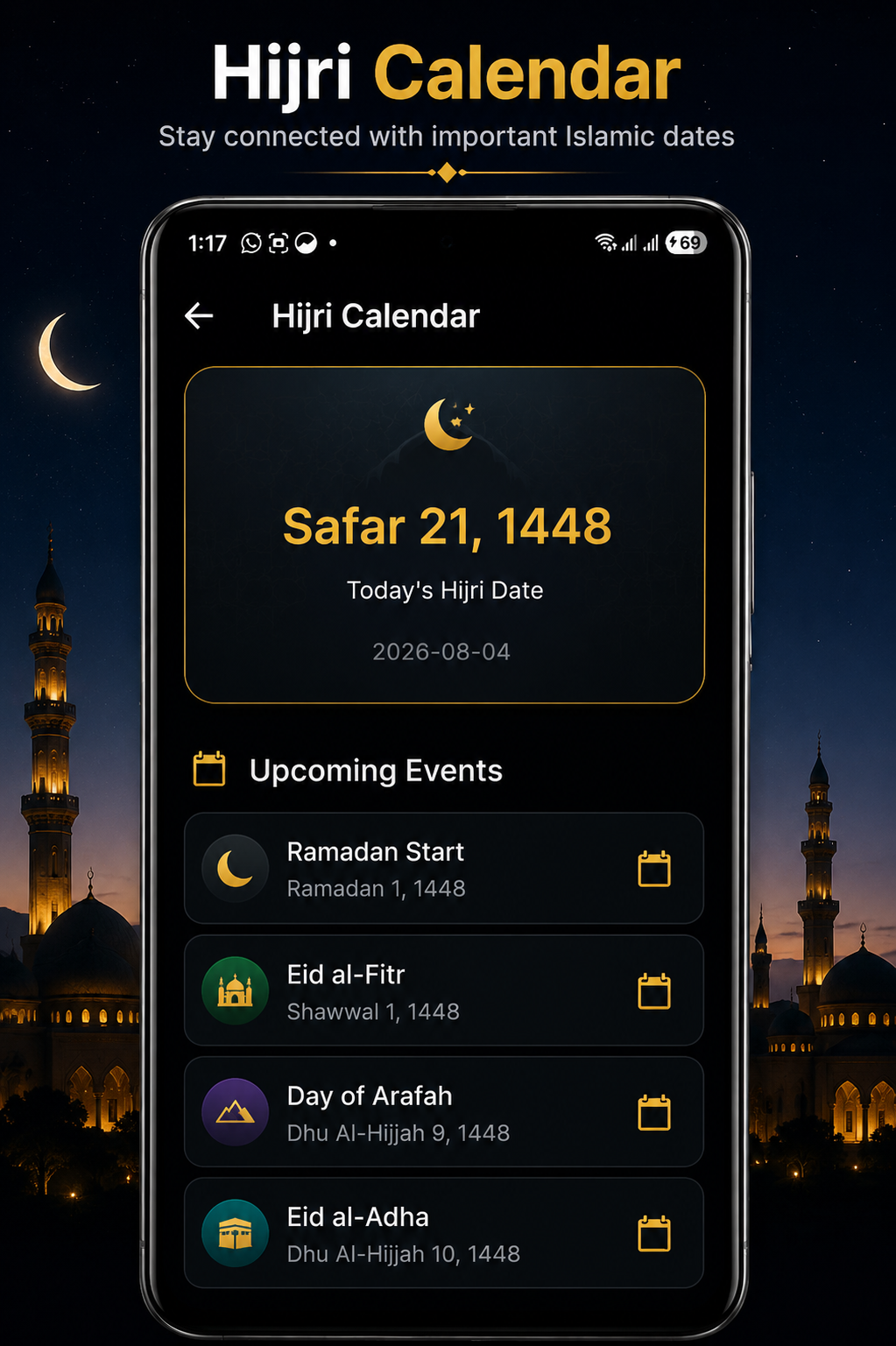 Hijri Calendar & Islamic Events